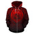 Hawaii All Over Zip up Hoodie Lift up Red - Polynesian Pride