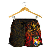 Tonga Polynesian Short (Women) - Red Manta Ray - Polynesian Pride