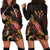 Kosrae Polynesian Hoodie Dress - Turtle With Blooming Hibiscus Gold Gold - Polynesian Pride