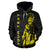 Polynesian Kakau Warrior Helmet Hawaii Custom Hoodie Yellow - Polynesian Pride