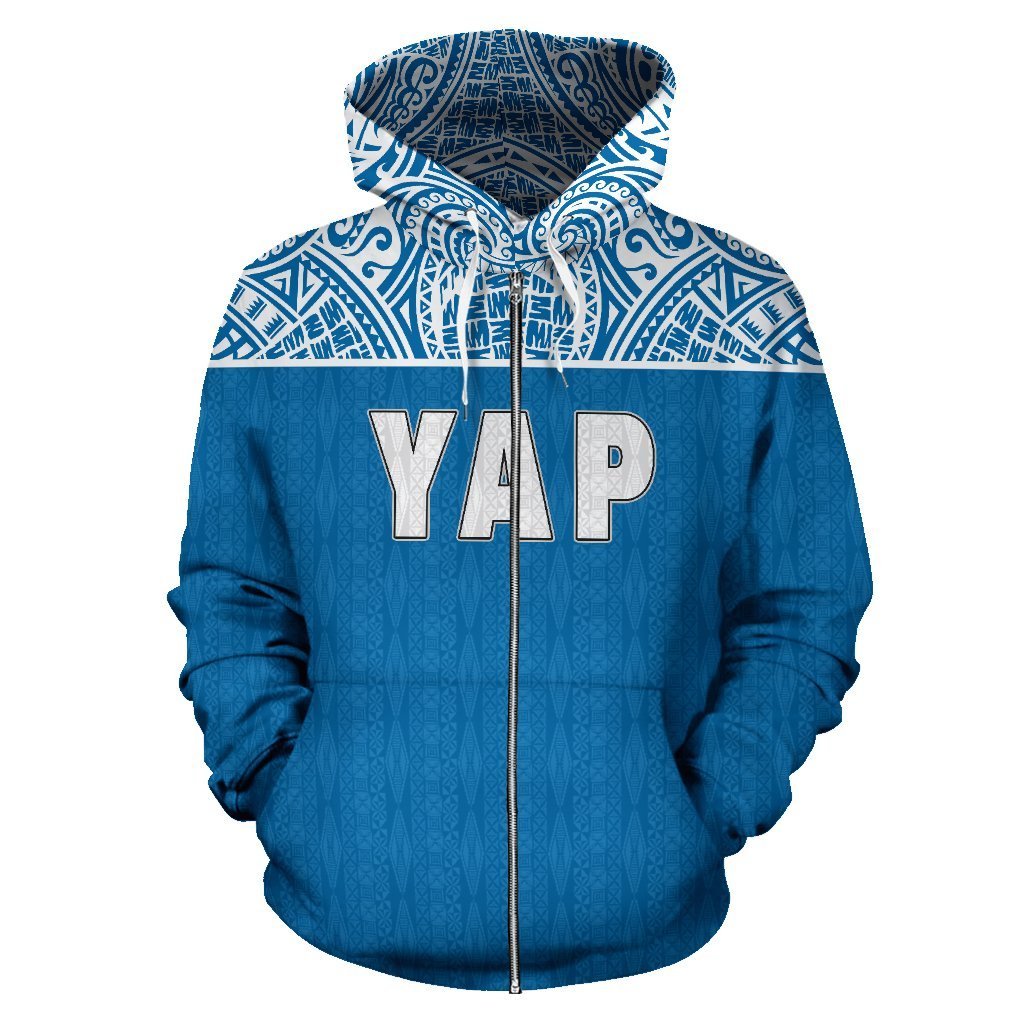 Yap All Over Zip up Hoodie Micronesian - Polynesian Pride