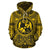 Tonga ll Over Hoodie Tonga Coat of rms Polynesian Gold Black Unisex Gold - Polynesian Pride