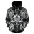 Tuvalu Polynesian All Over Zip up Hoodie Map Black - Polynesian Pride