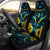 Tuvalu Car Seat Covers - Tuvalu Coat Of Arms Hibiscus Polynesian Tattoo - K9 Universal Fit Blue - Polynesian Pride