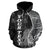 Fiji Polynesian Custom Zip up Hoodie Coconut Black - Polynesian Pride