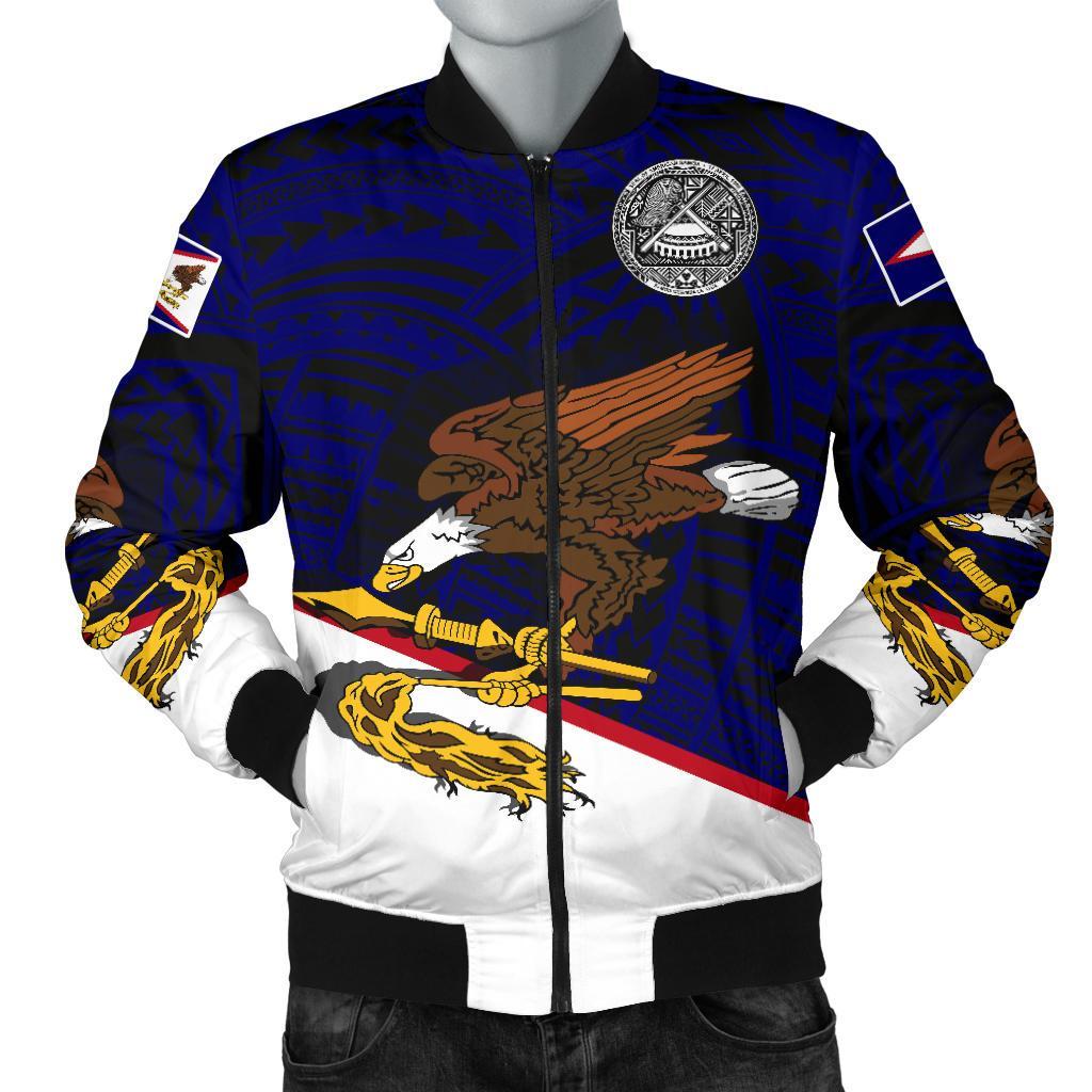 American Samoa Special Men's Bomber Jacket Black - Polynesian Pride