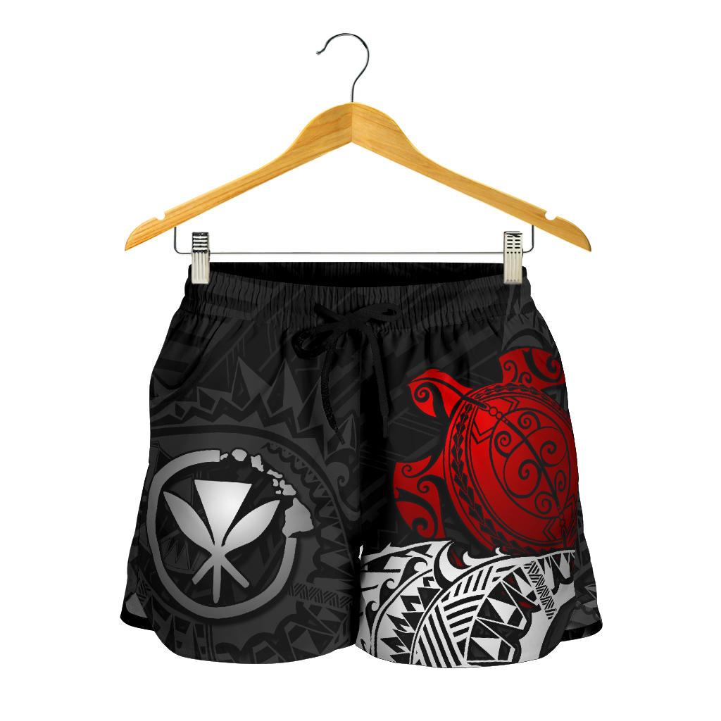 Polynesian Hawaii Shorts (Women) - Polynesian Turtle (Red) - Polynesian Pride