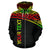 Guam All Over Custom Zip up Hoodie Reggae Curve - Polynesian Pride