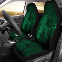 Hawaii Car Seat Covers - Hawaii Hula Girl Hibiscus Map Green - Polynesian Pride