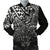 Guam Polynesian Bomber Jacket (Men) - White Turtle Flowing White - Polynesian Pride