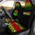 Vanuatu Custom Personalised Car Seat Covers - Vanuatu Coat Of Arms Fog Reggae Style Universal Fit Reggae - Polynesian Pride