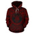 Niue ll Over Hoodie Niue Coat of rms Polynesian Red Black Unisex Red - Polynesian Pride