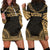 Austral Islands Women's Hoodie Dress - Polynesian Gold Chief Gold - Polynesian Pride