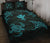 Hawaii Map Kanaka Polynesian Quilt Bed Set Circle Underwater Blue - Polynesian Pride