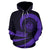 Hawaii Coat of Arms Roll In My Heart Zip up Hoodie Purple - Polynesian Pride