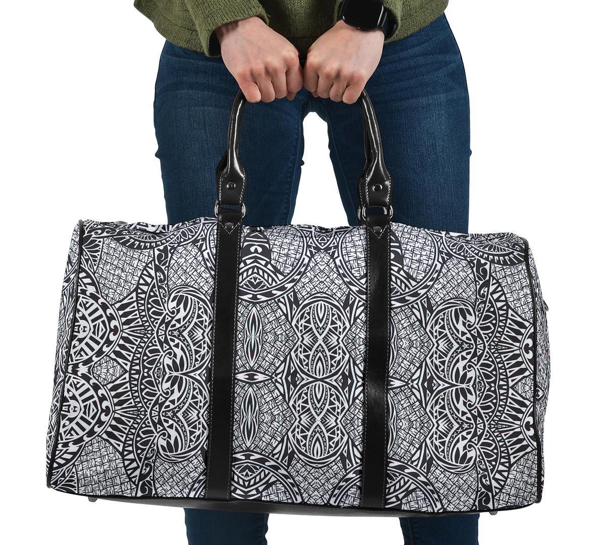 Polynesian Lauhala Mix White Hawaii Travel Bag Travel Bag One size White - Polynesian Pride