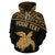 Hawaii Custom Hoodie Turtle Yellow Curve Version - Polynesian Pride