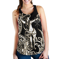 Polynesian Hawaii Women's Racerback Tank - Hula Girl White - Polynesian Pride