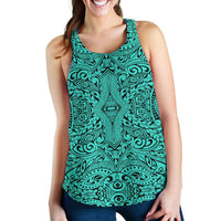 Polynesian Culture Turquoise Women's Racerback Tank Top Turquoise - Polynesian Pride