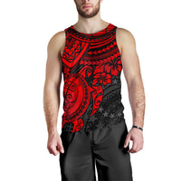 Cook Islands Polynesian Tank Top (Men) - Red Turtle - Polynesian Pride