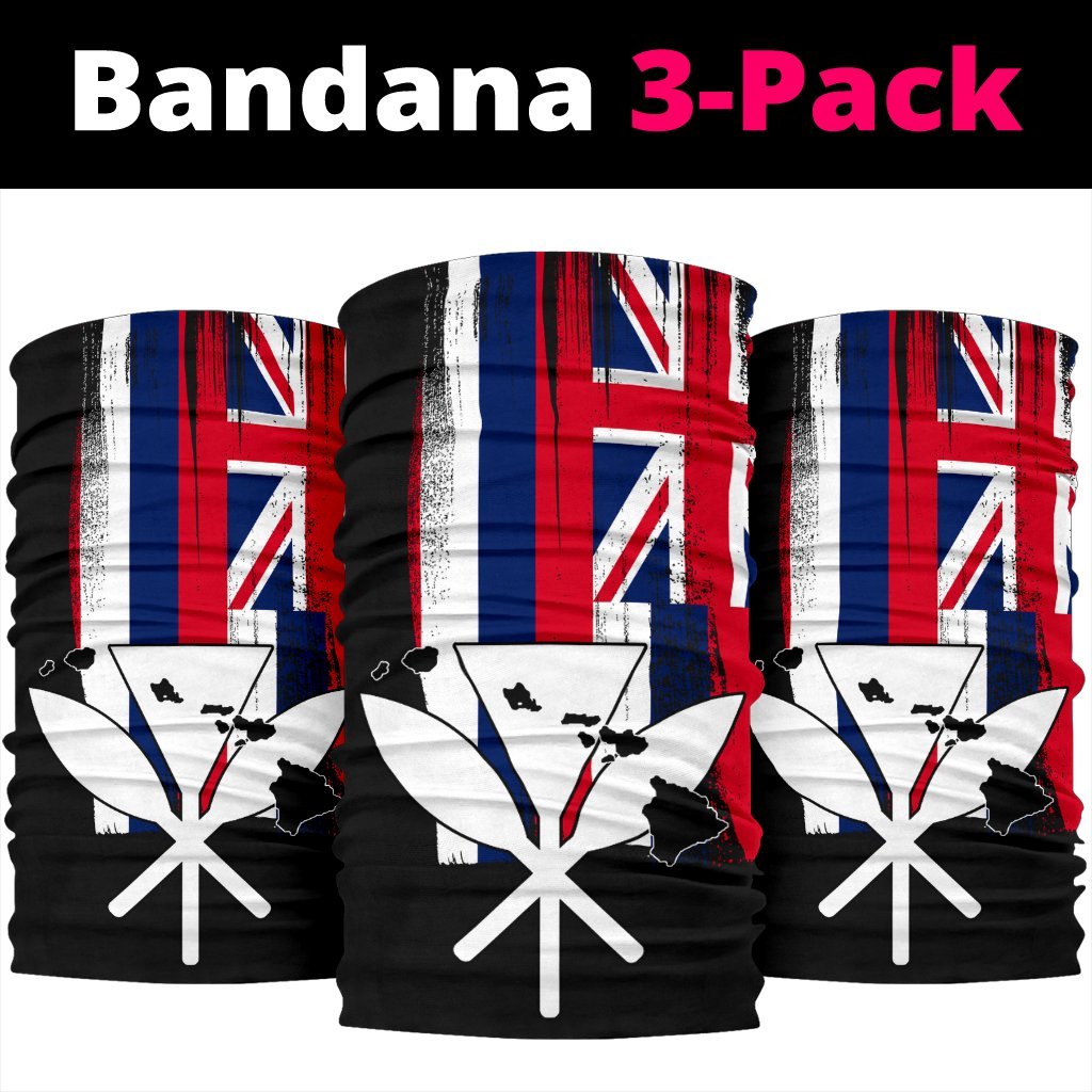 Hawaiian Bandana Kanaka Flag Bandana 3-Pack - Polynesian Pride