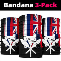 Hawaiian Bandana Kanaka Flag Bandana 3-Pack - Polynesian Pride