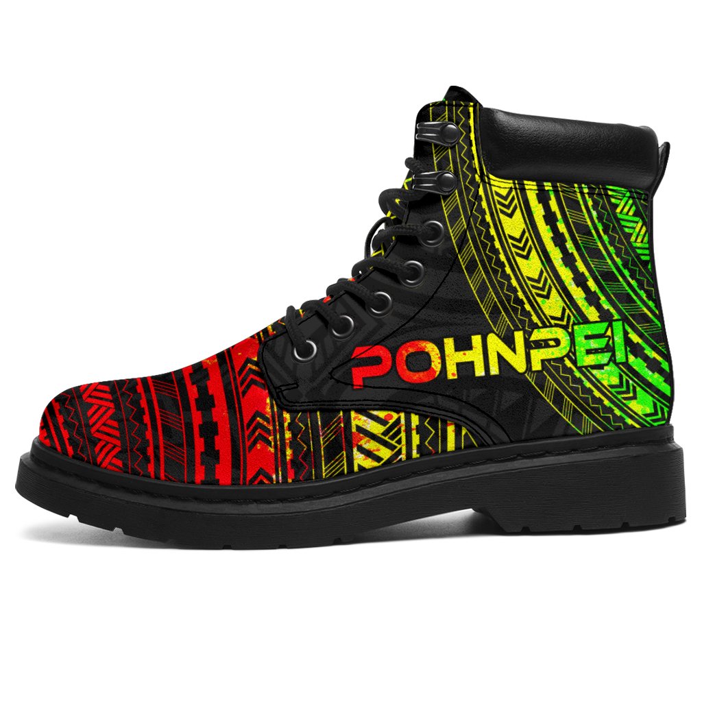 Pohnpei Leather Boots - Polynesian Reggae Chief Version Reggae - Polynesian Pride