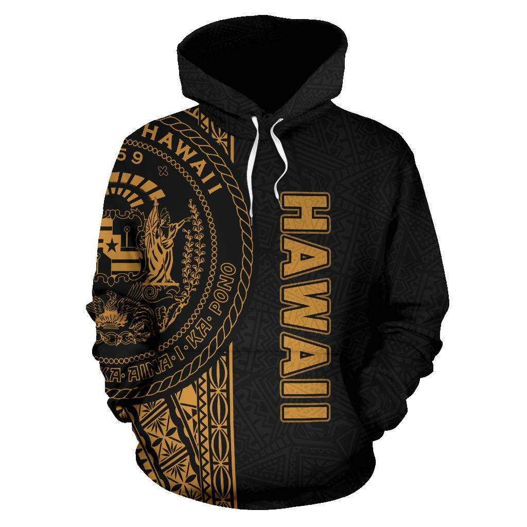 Polynesian Hawaii Hoodie Yellow Line - Polynesian Pride