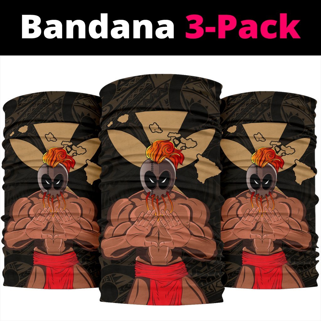 Warrior Kanaka Map Polynesian Bandana 3-Pack - Gold - AH - Polynesian Pride
