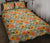 Hawaii Quilt Bed Set Tropical Flowers Hibiscus Pink Yellow AH Black - Polynesian Pride