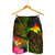 Papua New Guinea Polynesian Men's Shorts - Hibiscus and Banana Leaves - Polynesian Pride