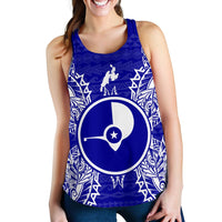 Yap Polynesian Women Tank Top Map Blue Blue - Polynesian Pride
