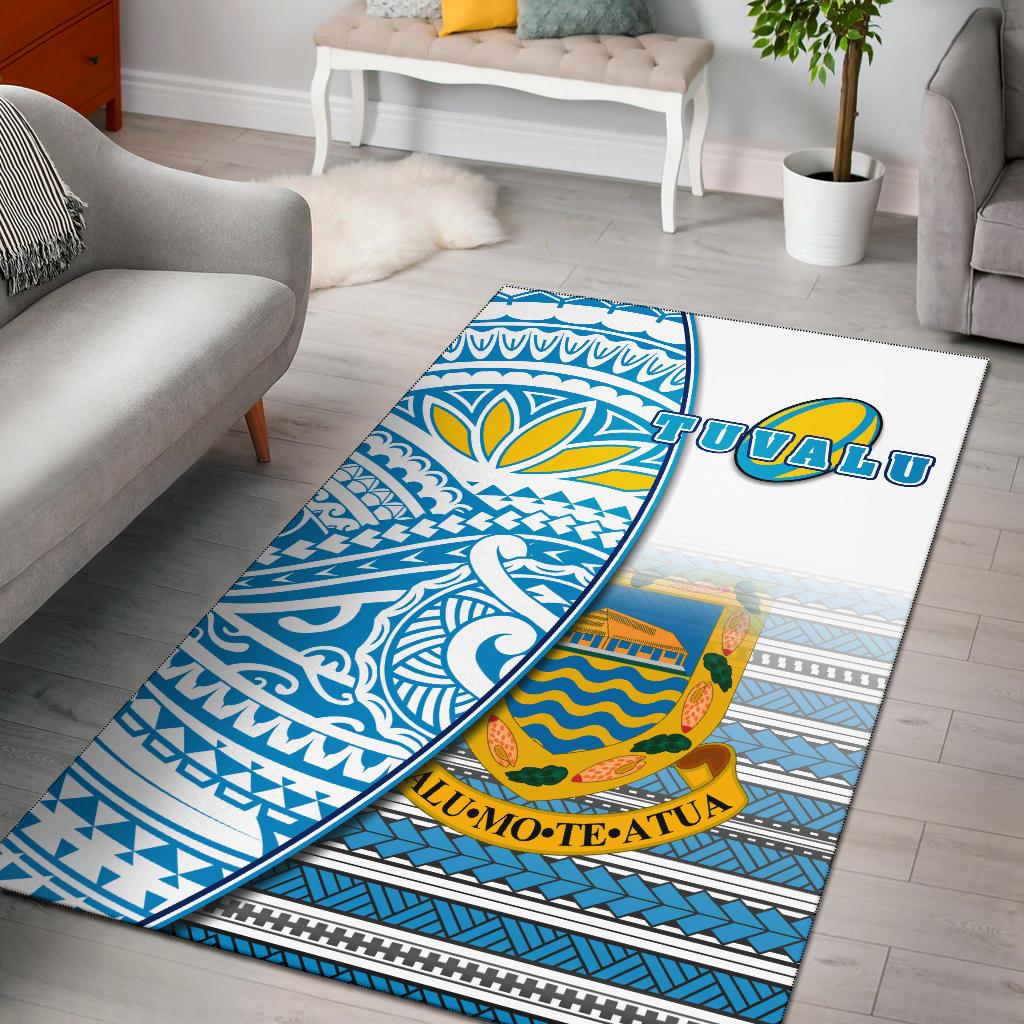 Tuvalu Rugby Area Rug Special Blue - Polynesian Pride