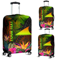 Tokelau Polynesian Personalised Luggage Covers - Hibiscus and Banana Leaves - Polynesian Pride