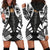 Tokelau Hoodie Dress - Polynesian Tattoo Black Black - Polynesian Pride