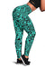 Polynesian Kakau Turtle Turquoise Hawaii Women's Leggings AH Turquoise - Polynesian Pride