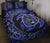 Hawaiian Map Turtle Polynesian Quilt Bedding Set Circle Blue - Polynesian Pride