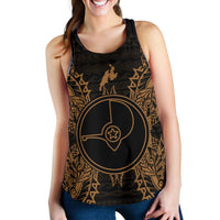 Yap Polynesian Women Tank Top Map Gold Gold - Polynesian Pride