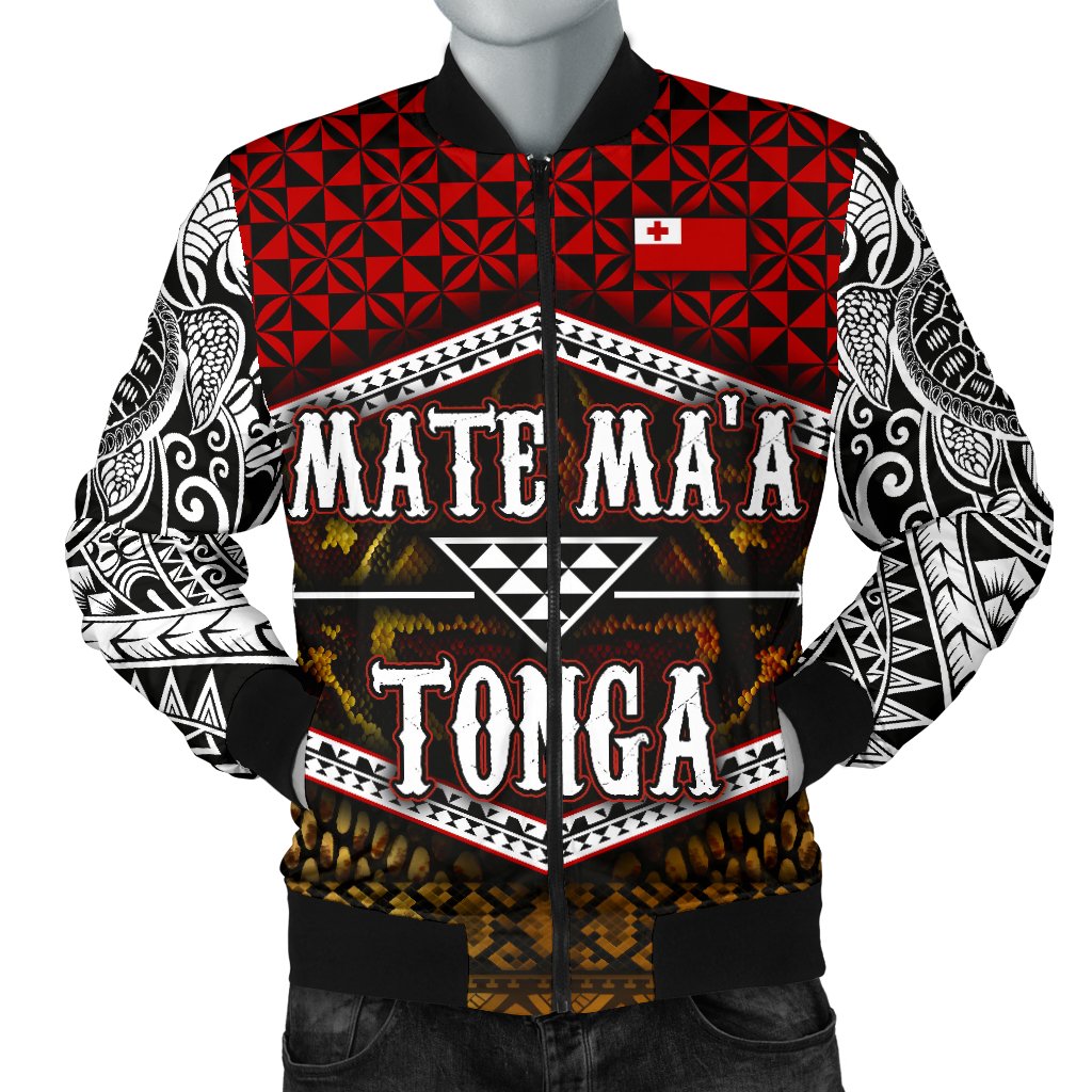 Mate Ma'a Tonga Men's Bomber Jacket - Polynesian Pride