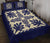 Hawaiian Quilt Bed Set Pineapple Pattern - Blue - Polynesian Pride