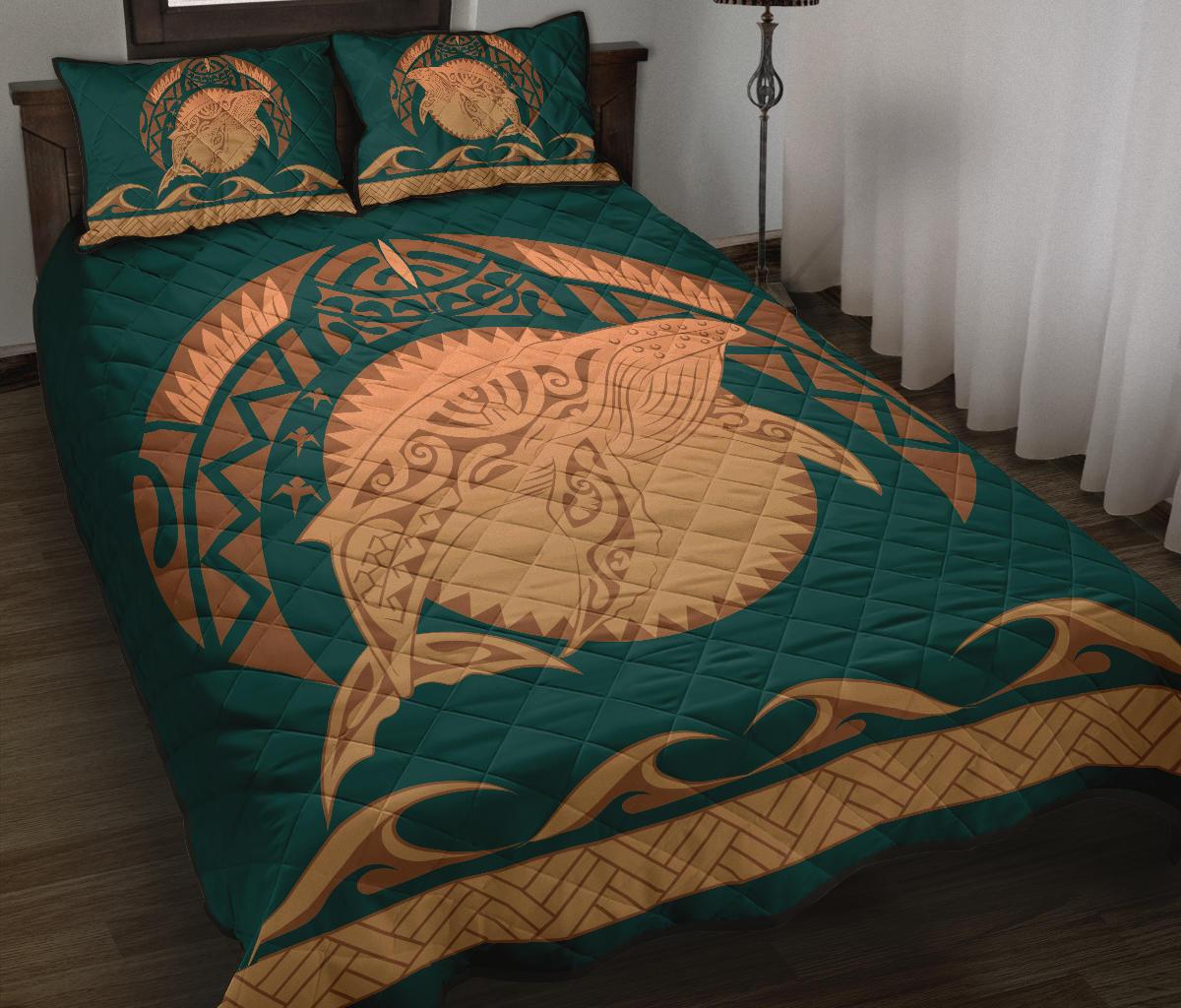 Polynesian Shark Hawaii Quilt Bed Set - Hi Style Gold - Polynesian Pride