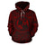 Tonga ll Over Hoodie Tonga Coat of rms Polynesian Red Black Unisex Red - Polynesian Pride