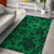 Hawaii Area Rug Polynesian Turtle Palm And Sea Pebbles AH Rug Green - Polynesian Pride