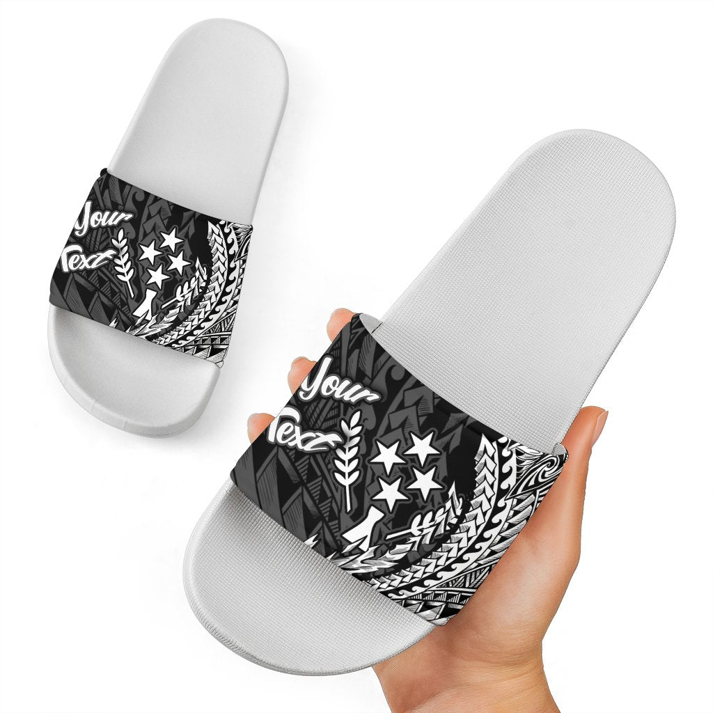 Kosrae State Slide Sandals - Custom Personalised Wings Style White - Polynesian Pride