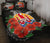 Tahiti Polynesian Quilt Bed Set - Hibiscus Coat of Arm Black BLACK - Polynesian Pride