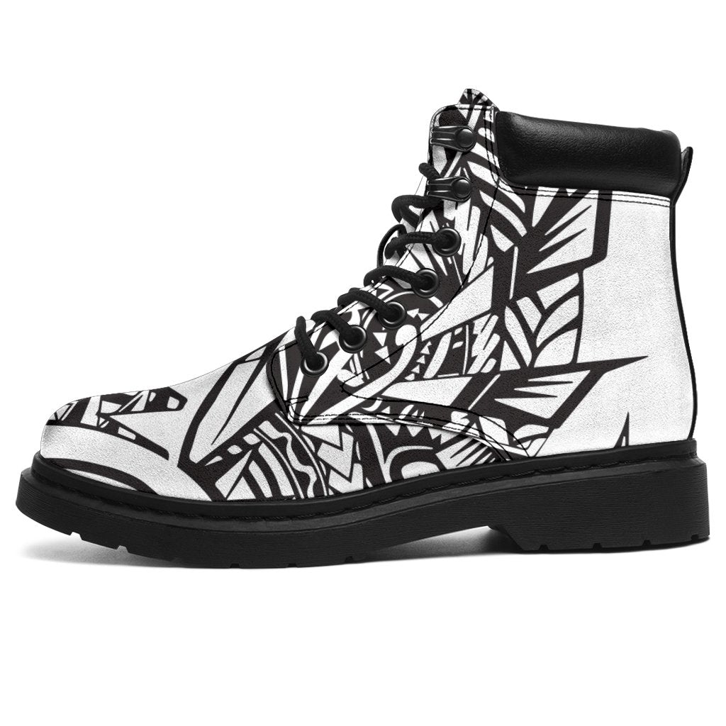 Polynesian 42 Season Boots - Polynesian Pattern Black - Polynesian Pride