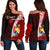 Tonga Polynesian Custom Personalised Women's Off Shoulder Sweater - Coat Of Arm With Hibiscus Red - Polynesian Pride