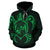 Tonga Polynesian Hoodie Tonga Coat of Arms In Turtle Map Green - Polynesian Pride