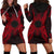 Marshall Islands Polynesian Hoodie Dress Map Red Red - Polynesian Pride