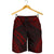 Society Islands Men's Shorts - Polynesian Chief Red Version - Polynesian Pride